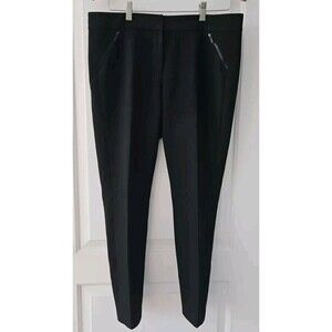 Classiques Entier Pants Womens Size 10 Black Zipper‎ Ankle, Front Zip Pockets